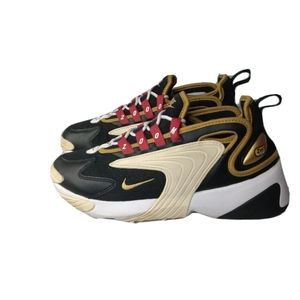 Nike Zoom 2K Shoes Women's Size 8 Sneakers Icon Clash Black Metallic Gold